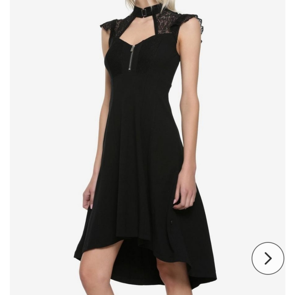 Royal Bones By Tripp High Neck Buckle Hi-Low Dress